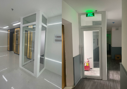 Khả năng chống bức xạ nhiệt của cửa kính chống cháy tại dự án Tòa nhà Phòng khám